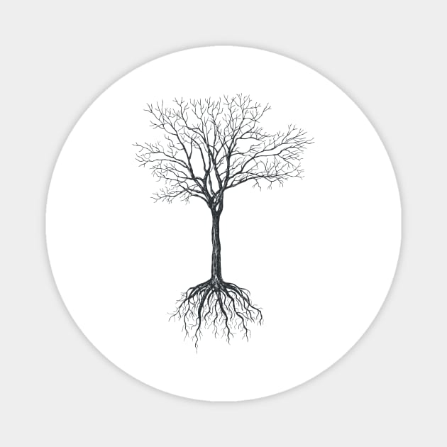 Tree without leaves Magnet by katerinamk